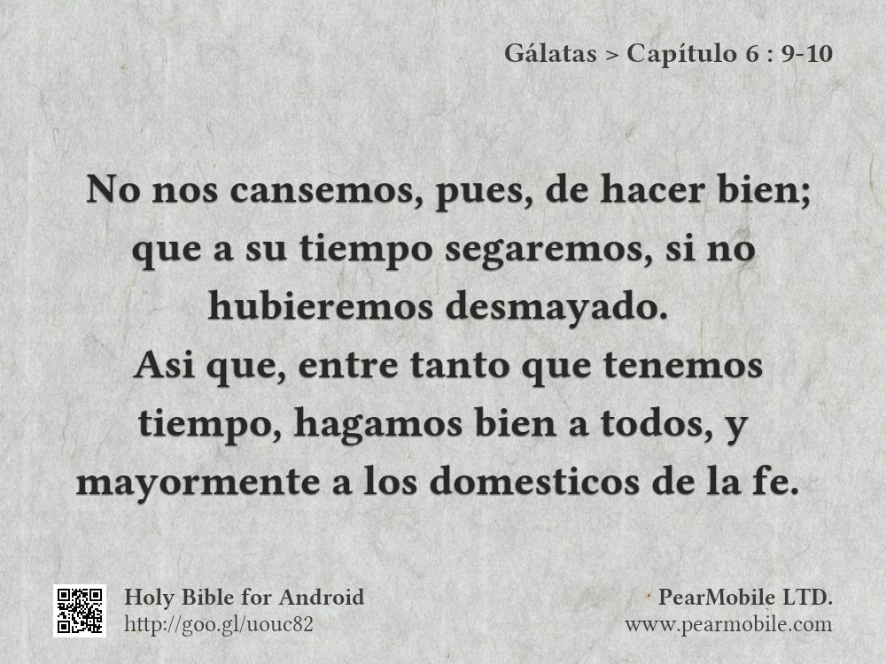 Gálatas, Capítulo 6:9-10